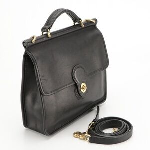 2002 Navy Coach Willis #9927 Top Handle w/ Glove-Tanned Cowhide, Gold Hardware